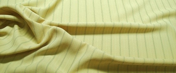 Schurwolle/Polyester gelb - grau
