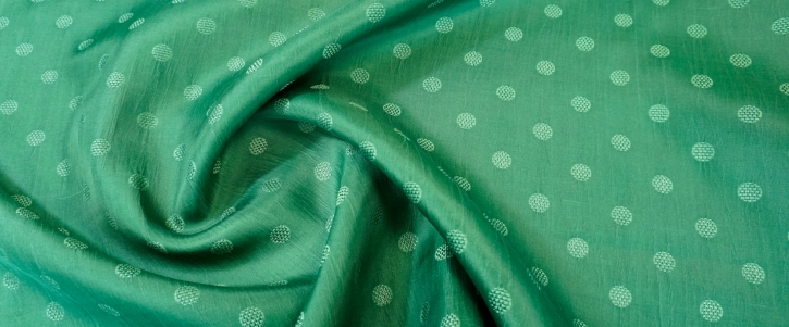 Silk jacquard - emerald green