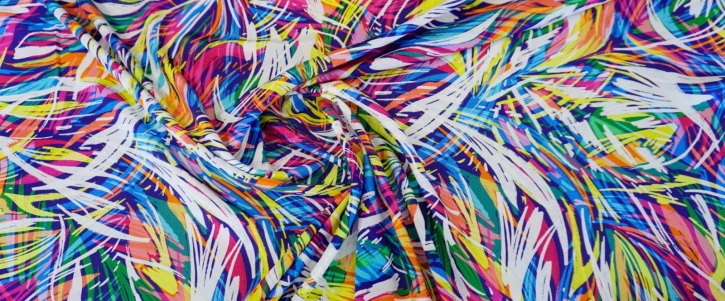 Silk crepe - colorful pattern