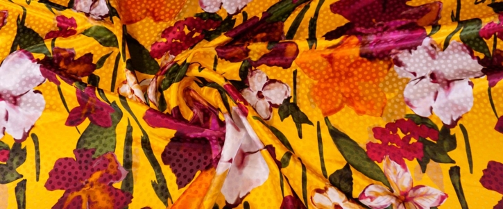 Silk jacquard - large flowers