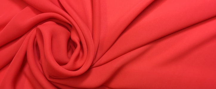 Silk crepe - fiery red