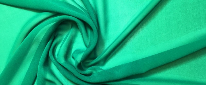 Silk georgette - emerald green