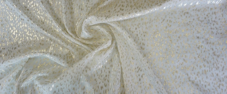 Silk chiffon with lurex - animal pattern
