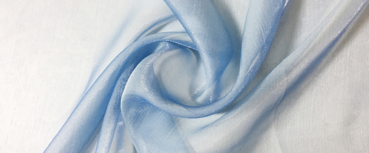 Organza - transparentem Glitzerfaden