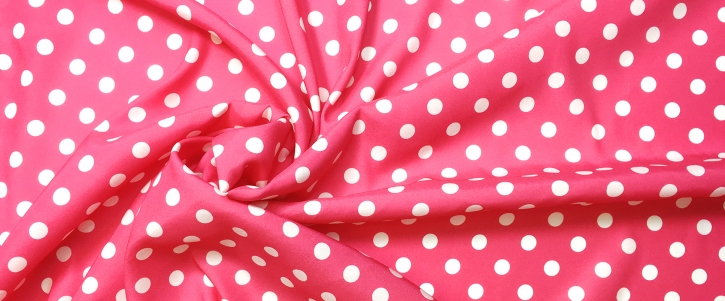 Seidenstretch - polka dots, pink