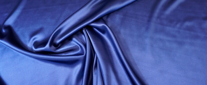 Stretch silk - ink blue