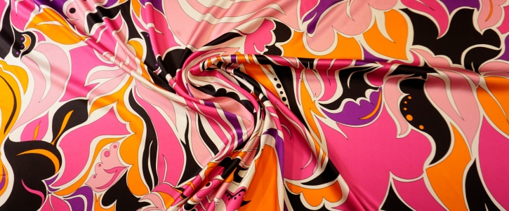 Seidensatin - abstraktes Muster, rosa