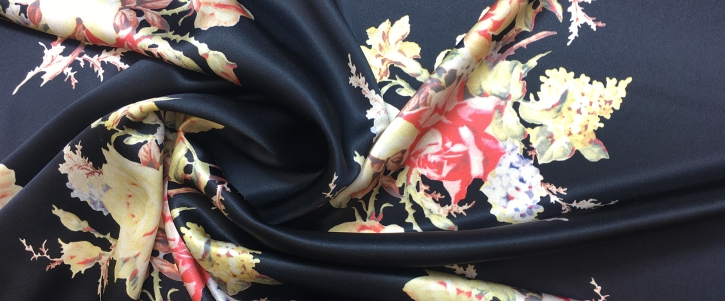 Seidensatin - Blumenbouquets