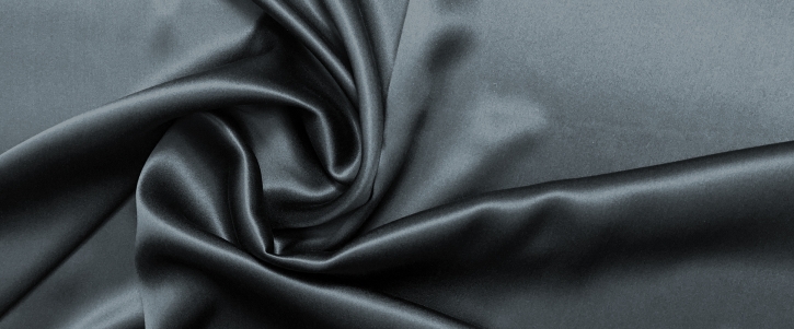 Seidensatin - schwarz
