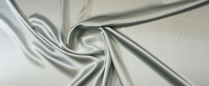 Seidensatin - silbergrau