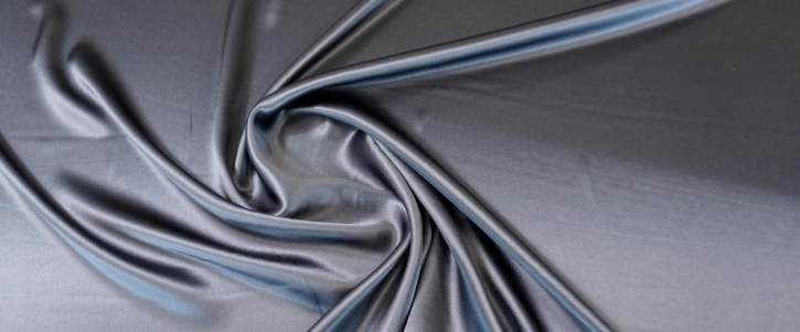 Silk satin - gray blue
