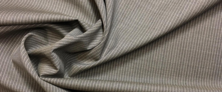 Virgin wool - light brown with pinstripes
