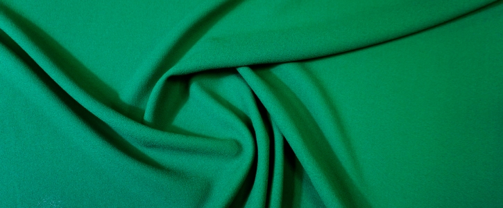 Schurwollcrepe - smaragdgrün