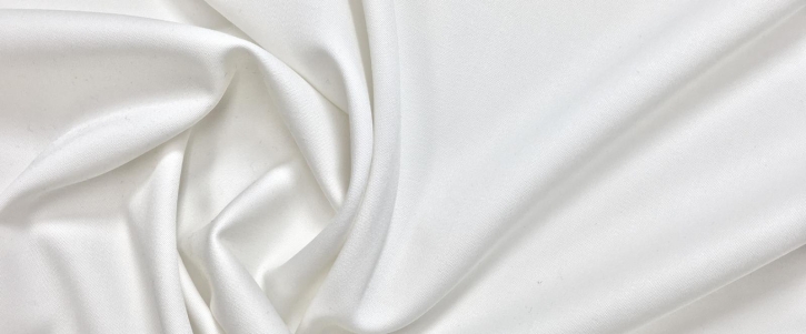 elastic wool satin - white