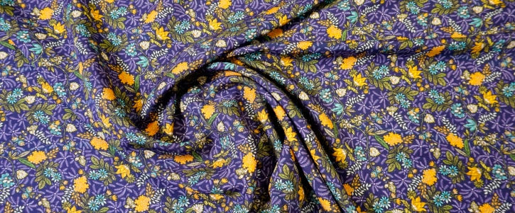 Viskose - Blümchen auf lila