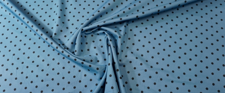 Cotton poplin - dots on blue-grey