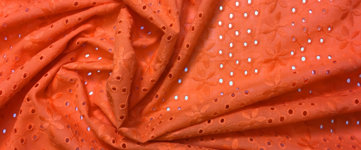 Eyelet embroidery - orange