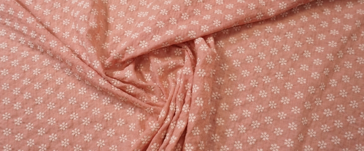 Baumwollmix - Blümchen, teerose