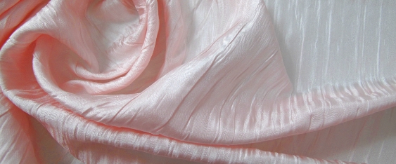 Silk, crinkled-pink