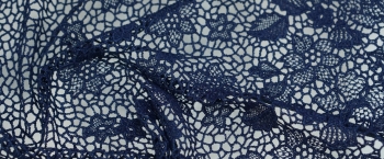 Spitzenborte - tintenblau, 43 cm