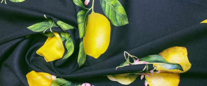 Viscose jacquard - lemon print