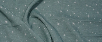 Viskose - bleu mit weißen Sternen