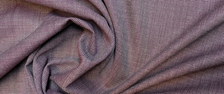 Coupon Schurwoll-Viskose-Mischung weinrot-ecru