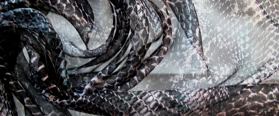 Chiffon - animal print, snake