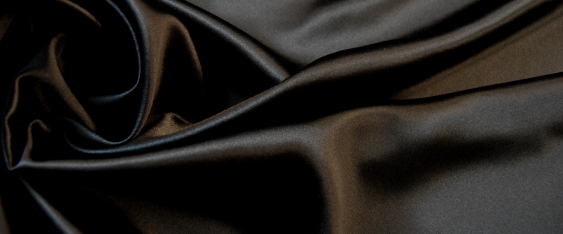 schwerer Seidensatin - schwarz