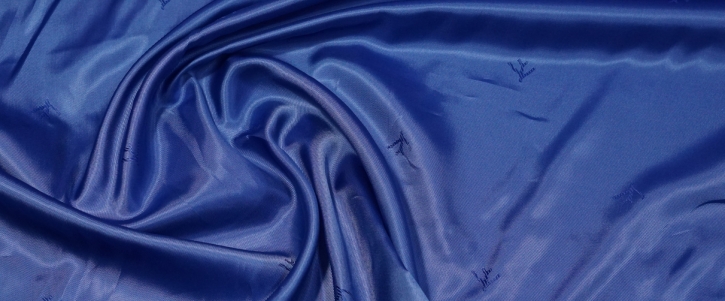 Cupro - jacquard in medium blue