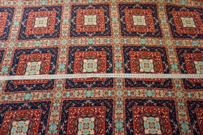 Silk crepe - tile motif