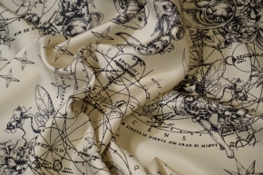 Silk twill - astrological pattern
