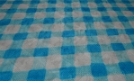 Seide - Blockstreifen blau/weiß