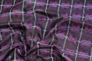 Jacquard silk - purple with black