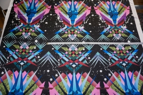 Silk twill - geometric pattern
