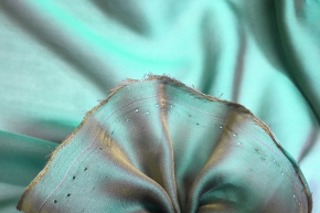 Silk chiffon - green-brown