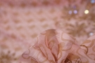 bestickter Chiffon - rosa mit beige