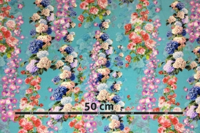 Crepe de Chine - ribbons of flowers