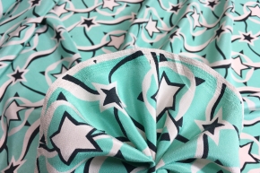Silk crepe - star pattern