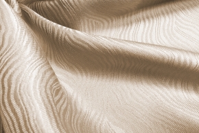 Lining silk - wave pattern, champagne