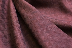 Lining silk - triangle pattern, dark red