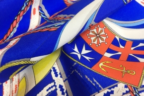 Silk stretch - maritime motifs