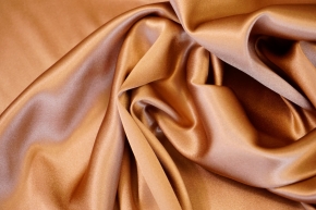 Stretch silk - ocher brown