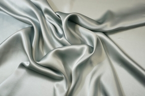 Silk satin - silver gray