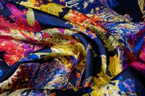 Silk satin - floral border