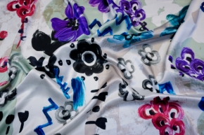 Seidensatin - gemalte Motive