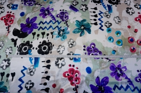 Seidensatin - gemalte Motive