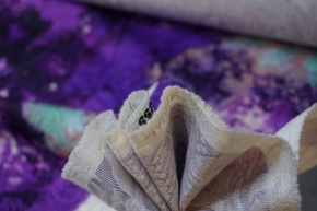 Silk with virgin wool - cloque