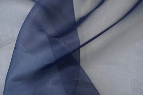 Silk organza - dark blue