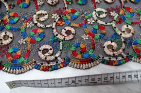 Tulle embroidery - colorful